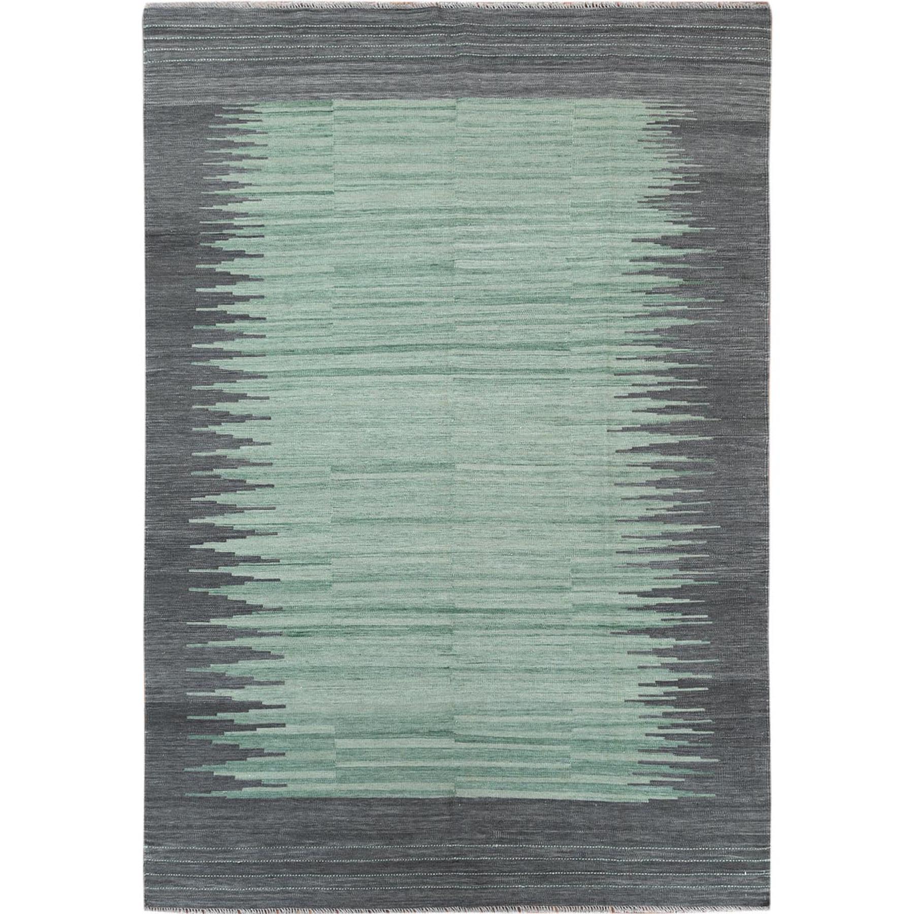 Modern & Contemporary Wool Hand-Woven Area Rug 6'1